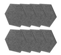 MUELODSIC 8pcs Hexagonal Sound Dampening Panels Deep Gray Noise Reducing Acoustic Felt Wall Tiles Sound Absorbing Soundproofing for Home Office
