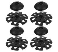 MUELODSIC 8Pcs Hiking Pole Accessories Set - 4 Mud Baskets and 4 Snow Baskets with Rubber Tips - Trekking Pole Replacement Protectors for Walking Sticks - Outdoor Hiking Equipment Parts for