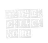 MUELODSIC 8pcs Large Welcome Letter Stencils Reusable Painting Templates for Wall Art DIY Crafts Holiday Home Decoration