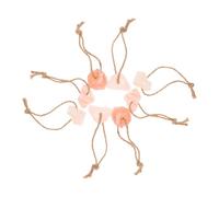 MUELODSIC 8pcs Natural Pink Salt Blocks with Rope for Horses Cattle Deer Alpacas Mineral Rich Lick Bricks for Livestock Health Easy Hanging Chew Each
