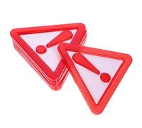 MUELODSIC 8pcs Reflective Triangle Slow Moving Vehicle Signs with Adhesive Backing Weather-resistant Safety Warning Reflectors for Trucks and Farm Equipment High Visibility Nighttime Safety