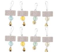 MUELODSIC 8Pcs Small Animal Chew Set - Mixed Color Pet Grinding Stones for Hamsters, Rabbits, Guinea Pigs - Flower-Shaped Bunny Teething Blocks for Small Pets