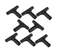 MUELODSIC 8pcs Trampoline T Tube Connectors Durable Plastic Replacement Parts for Reinforced Stability and Structural Support Fit Pole Caps for Outdoor Jumping Safety and Frame Strengthening
