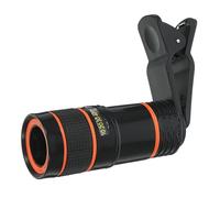 MUELODSIC 8x Telephoto Zoom Macro Lens for Smartphones Compatible Mobile Phones, Black Monocular Camera Lens for Mobile Phone Photography and Close-up Shooting