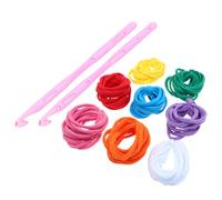 MUELODSIC 98pcs DIY Loom Weaving Craft Kit Elastic Rope Potholder Loop with Hooks for Handicrafts and Family Decoration Educational Boys