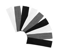 MUELODSIC 9pcs Elastic Yoga Headbands for Women and Soft Stretchy Sweatbands with Antislip Technology Breathable Lightweight Sports Bands for Running Workout Exercise Solid Color Black White