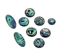 MUELODSIC 9pcs Saxophone Shell Key Buttons Set Green Inlays Accessories for Alto Tenor Soprano Saxophone Lightweight Decorative Crafting Replacement