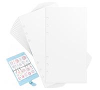 MUELODSIC A6 Double-Sided Release Paper 40 Sheets Refill for Scrapbooking and Multi-Use Decal Holder with Detachable Loose-Leaf Pages