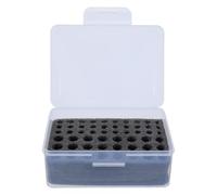 MUELODSIC Aa Aaa Battery Storage Box with Lid and Black Foam, Stackable Plastic Battery Holder Case for Flashlights, Shockproof Dustproof Organizer for Home and Travel