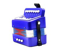 MUELODSIC Accordion Musical Blue Introductory Instrument for Educational Music to Cognitive and Eye Hand Coordination and Portable Design for Fun Learning