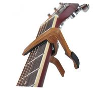 MUELODSIC Acoustic Guitar Capo with Rosewood Grain Rubber-padded Trigger Clamp for Stable String Holding Quick Release and Reposition Stylish Wooden Finish for Classical and Electric Guitars