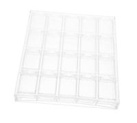 MUELODSIC Acrylic Jewelry Storage Box with Compartments Transparent Nail Charm Organizer for Bead Sorting and Nail Tools Storage Space-Saving Design for Women