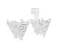 MUELODSIC Acrylic Red Worm Fish Feeder with Suction Cup and Hook, 2pcs Cone Shaped Aquarium Feeding Cups for Fish Tank Worm Food Holder