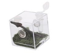 MUELODSIC Acrylic Reptile Feeding Case Jumping Spider Breeding Box for Spiders Insects Beetles Climbing Enclosure Portable Pet Habitat
