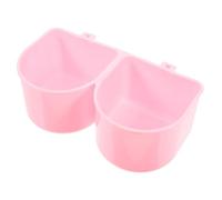 MUELODSIC Adjustable Height Abs Pet Cage Bowl Holder for Small Animals Space-saving Hanging Water and Food Dish for Puppies Kittens Birds Rabbits Easy to Clean Dog Cage Accessory