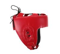 MUELODSIC Adjustable Kickboxing Headgear with Ventilated Breathable Padding for Boxing Sparring Wrestling Martial Arts Fit Taekwondo Headgear with Secure Straps Red Protective Guard for