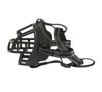 MUELODSIC Adjustable Silicone Dog Muzzle for Pets Anti-barking and Chewing Mouth Mask Breathable Pierced Muzzle Comfortable and Pet Training Aid for Dogs