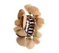 MUELODSIC African Tribal Style Nutshell Handbell Bracelet Craft Wristband for Dance Yoga Durable Natural Material Unique Acoustic Quality Portable Percussion Instrument