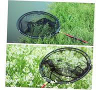 MUELODSIC Aluminum Alloy Landing Net Head with Black Coarse Mesh Lightweight Rustproof Fish Catch and Release Net for Trout Wading and Shore Fishing