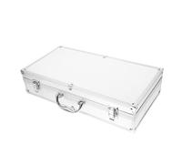 MUELODSIC Aluminum Wireless Microphone Case Hard Carrying Briefcase for KTV Mic Storage Portable Protective Box 2 Slots for Travel and Transportation