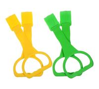 MUELODSIC Baby Crib Hanging Pull Rings Stand up Assist Rings for Infant Learning to Stand and Walk with 4pcs Yellow and Green for Nursery and Playpen Use Random Style