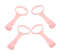 MUELODSIC Baby Pull up Bar and Infant Stand up Rings for Toddlers Portable Nursery Bed Pull Rings Hand Grip Pink 2 Pairs Baby Walking Assistant and for Early Development