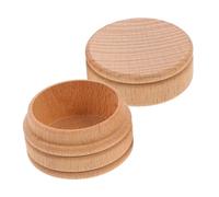 MUELODSIC Baby Tooth Keepsake Box Small Wood Tooth Holder Beechwood Round Case 5x3.5cm Nursery Keepsake for Boys Girls