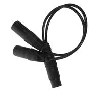 MUELODSIC Balanced Xlr Female to Dual Male Microphone Splitter Cable Professional Audio Adapter for Studio Stage Speaker Systems Lightweight Portable Design for Sound Transmission