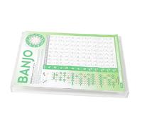 MUELODSIC Banjo Chord Chart for Beginners Laminated Finger Chord Diagrams for Essential Guide for Personal Practice Teaching Complete Banjo Accessory for All Skill Levels