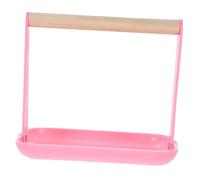 MUELODSIC Bird Perch Stand Tabletop Wood Platform and Plastic Tray, Portable Parrot Training Perch for Small to Medium Birds, Suitable for Parakeets, Finches, Lovebirds, and Cockatiels