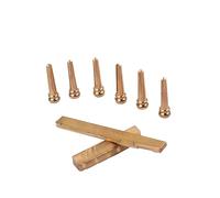 MUELODSIC Brass Acoustic Guitar Bridge Saddle Set Premium Replacement Parts Polished Smooth Surface Brass for Enhanced Tone and Use
