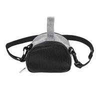 MUELODSIC Breathable Oxford Cloth Hamster Carrier Bag for Small Pets, Adjustable Shoulder Strap, Portable Outdoor Rat and Hedgehog Travel Carrier, Grey Small Size