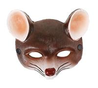 MUELODSIC Brown Mouse Mask Lightweight Comfortable Party Face Cover for Adults and Halloween Carnival Masquerade Fancy Dress Ball