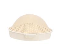 MUELODSIC Bunny Potty Trainer Rabbit Litter Box with Fall Design for Small Rabbits and Guinea Pigs Plastic Mesh Tray with Double Hook Fixing Easy to Clean Small Animal Toilet Cage Accessory
