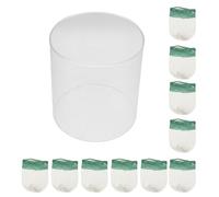 MUELODSIC Camping Gas Lantern Mantles Set - 1 Large Lantern Cover with 10 Green Mantles - Propane Lamp Shade Replacement for Outdoor Hiking and Camping Gas Lamps