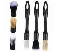 MUELODSIC Car Interior Detailing Kit Set with Replacement Brush Heads Portable Auto Cleaning Tools for Cars Motorcycles Household Use Durable Soft Bristle Brushes for Delicate Surfaces and