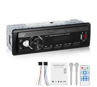 MUELODSIC Car Radio Receiver with Player Stereo System for Trucks and Autos Built Amplifier USB Card Support Remote Control Included Easy One-touch Operation