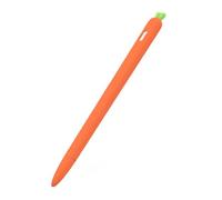 MUELODSIC Carrot Shaped Silicone Stylus Sleeve Grip Cover for Pencil Slip Ergonomic Protector Reducing Wrist Fatigue Lightweight Pencil Case Accessory in Neon Orange