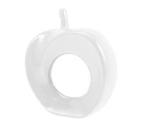 MUELODSIC Ceramic Apple Sculpture White Porcelain Table Centerpiece Decoration for Home Decor Unique Handcrafted Ornament for Desk and House Display