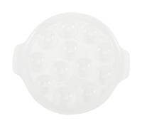 MUELODSIC Ceramic Escargot Baking Plate with Snail Cooking Tray for Oven and Microwave Wear-Resistant Bottom for Even Heating Easy-Clean French Snail Dish for Home BBQ and Restaurant Use