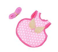 MUELODSIC Chicken Harness Vest with Adjustable Polyester Leash, Pink Polka Dot Rooster and Hen Costume for Autumn Winter Poultry Accessories for Farm and Backyard Use