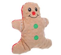 MUELODSIC Christmas Squeaky Dog Plush Gingerbread Man for Small Medium Dogs Puppy Teething Soft Chew Interactive Holiday