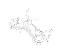 MUELODSIC Clear Feng Shui Horse Statue Standing Equestrian Sculpture for Home Office Decor Symbol of Passion Vitality and Determination Large Transparent Animal Figurine for Desktop Table