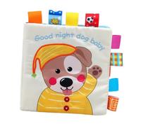 MUELODSIC Cloth Book Soft Fabric Educational Puppy Sleep Book Washable Early Learning for Boy Girl and Boy Girl Portable Sensory Activity