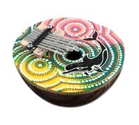 MUELODSIC Coconut Shell Thumb Piano 7-tone Finger Piano for Beginners Adults, Hand-painted Natural Wood Music Instrument with Decorative Patterns, Home Ornament and Musical Toy Random Style