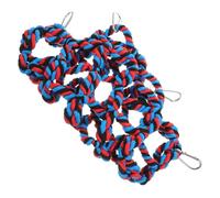 MUELODSIC Colorful Parrot Hanging Climbing Net Large Black Rope Cage Bite-resistant Birds Play Gym for Medium and Large Parrots Enhances Physical and Mental Health