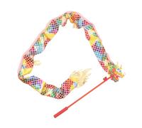 MUELODSIC Colorful Rhythmic Gymnastics Ribbon with Stick for Dancing Streamer Wand Twirling Exercise Gym Training Outdoor Indoor Decoration
