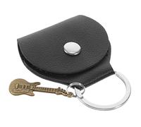 MUELODSIC Compact Guitar Pick Carry Bag Keychain Pendant Acoustic Guitar Case for Organized Pick Storage Portable Unique Keyring for Easy Access and Safe Keeping for Guitarists