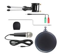 MUELODSIC Condenser Microphone Kit with Bi-directional Polar Pattern, Plastic and Metal Build, Includes Tripod Stand for Convenient Recording and Studio Use