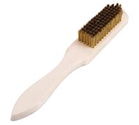 MUELODSIC Copper Wire Cleaning Brush with Large Wood Handle, Dense Bristles, Portable Derusting and Polishing Brush for Industrial Parts Cleaning and Decontamination